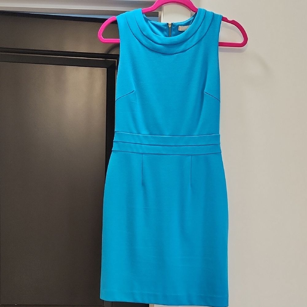 Banana Republic Sleeveless Turquoise Sheath Dress